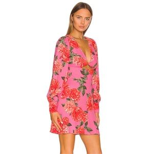 NWT AFRM Castiel mini dress in Pink Bouquet